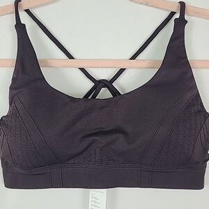 NWT Fabletics Women's Low Impact Purple Seamless Strappy Sports Bra Size S